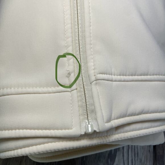 Aspen Fleece Zip Up Jacket Beige Softshell Ivory Beige Womens Large - Picture 13 of 14
